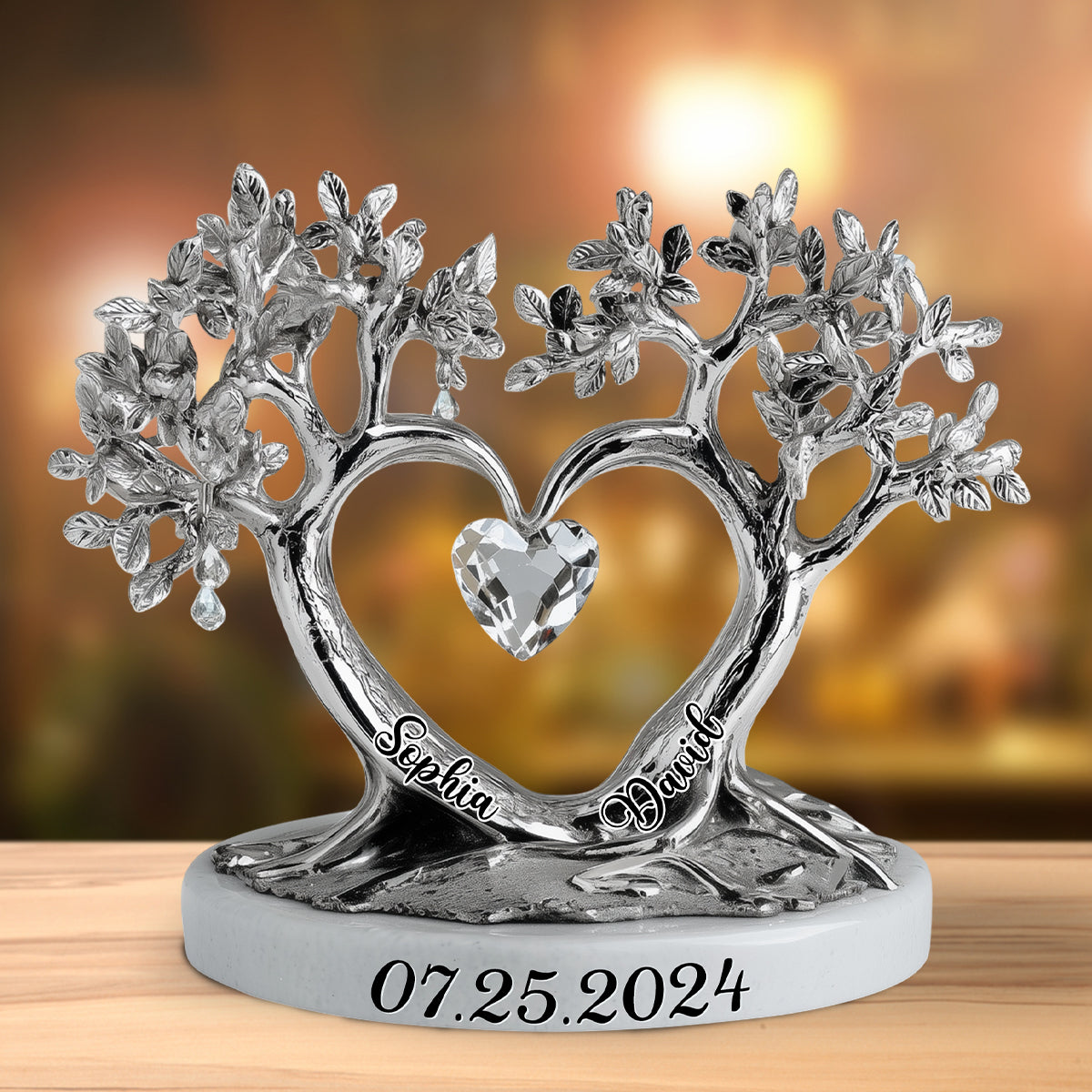 Cadeaux d'anniversaire - Plaque acrylique personnalisée pour couple.