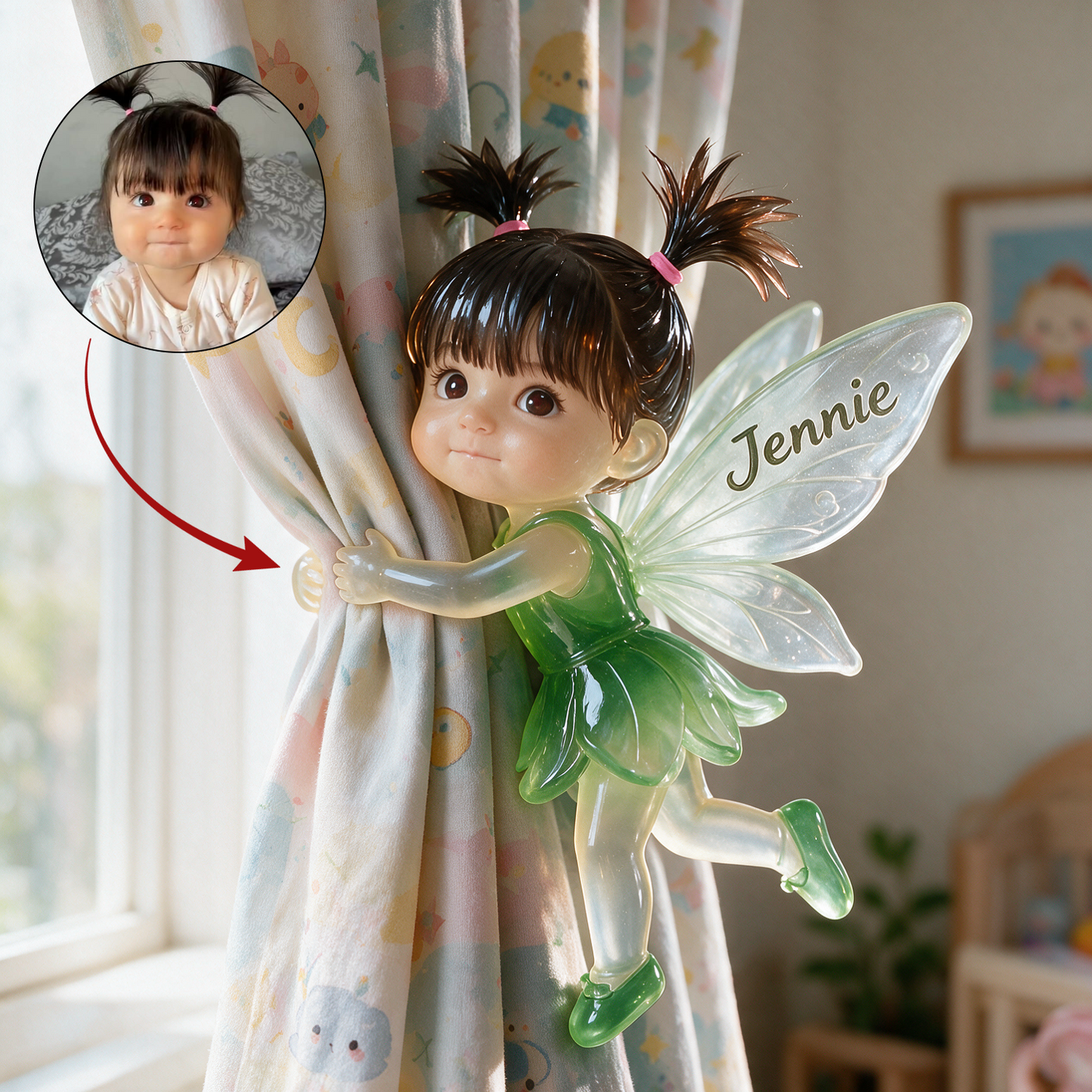Petite Fée - Attache-Curtain Personnalisée pour Enfant