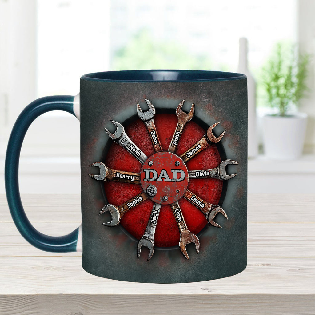 Dad's Tools - Personalized Father Accent Mug