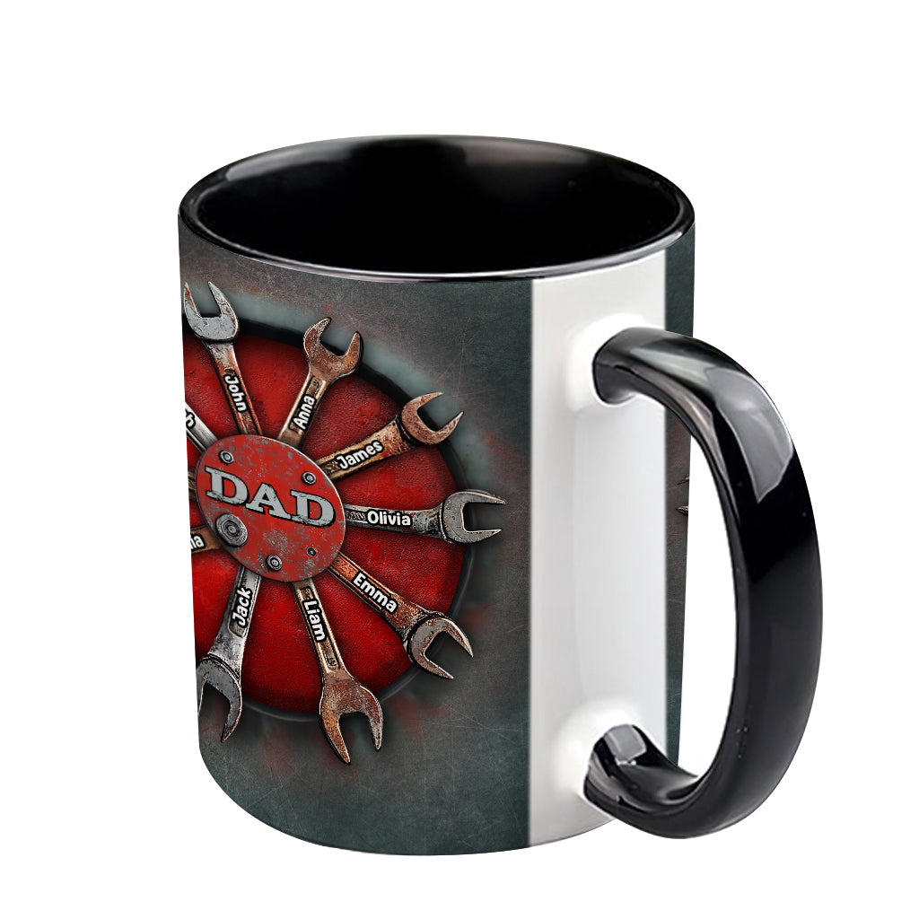Dad's Tools - Personalized Father Accent Mug