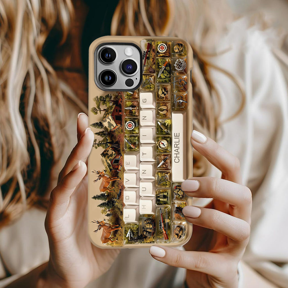 Cadeau Chasse - Coque de téléphone personnalisée avec motif chasse intégral