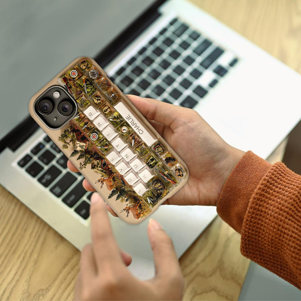 Cadeau Chasse - Coque de téléphone personnalisée avec motif chasse intégral