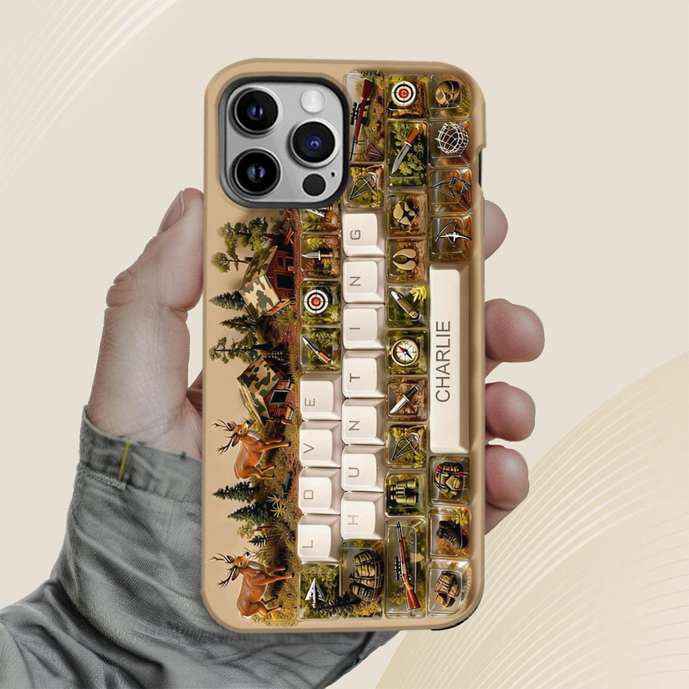 Cadeau Chasse - Coque de téléphone personnalisée avec motif chasse intégral