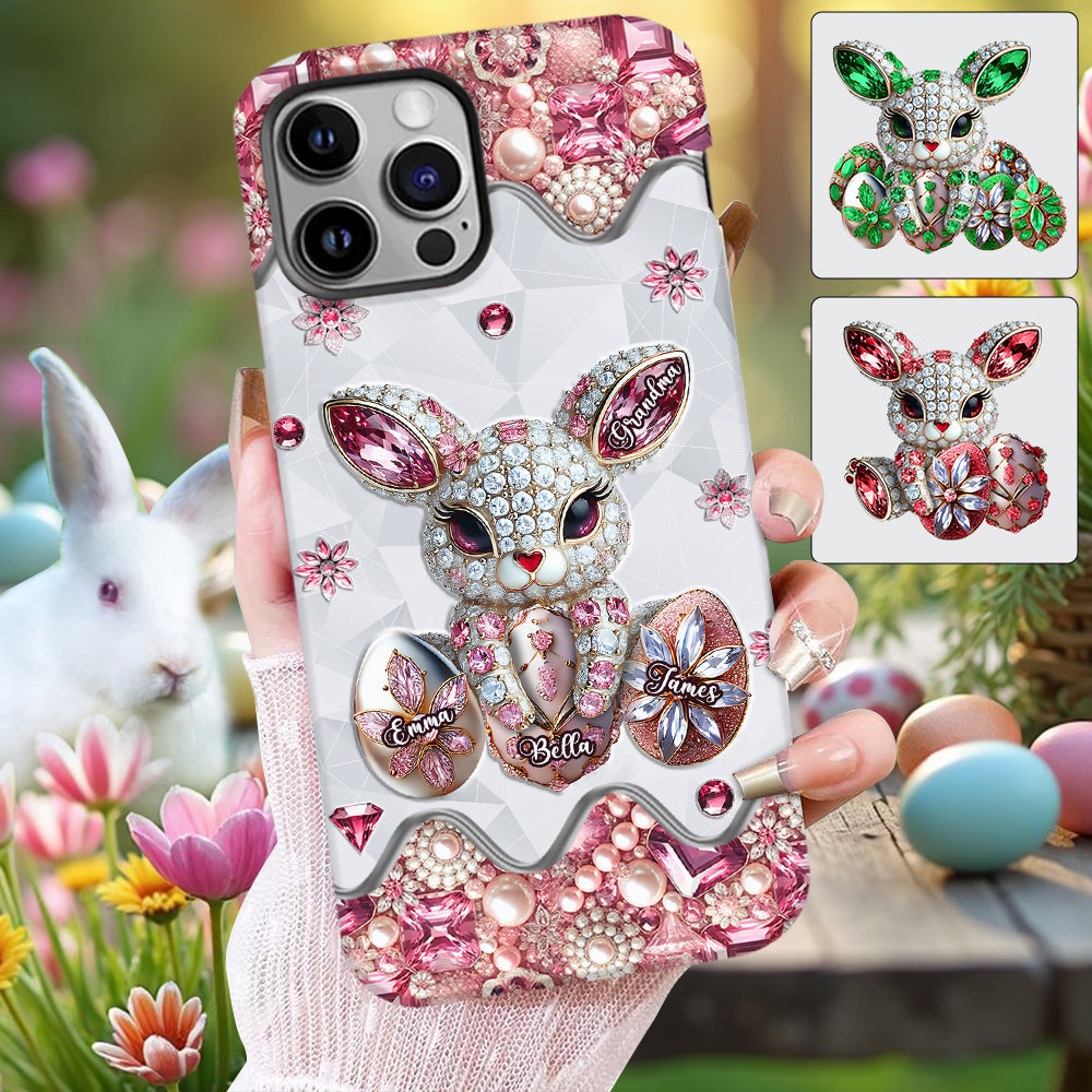 Coque de téléphone personnalisée « Lapin de Pâques - Mamie » avec impression intégrale