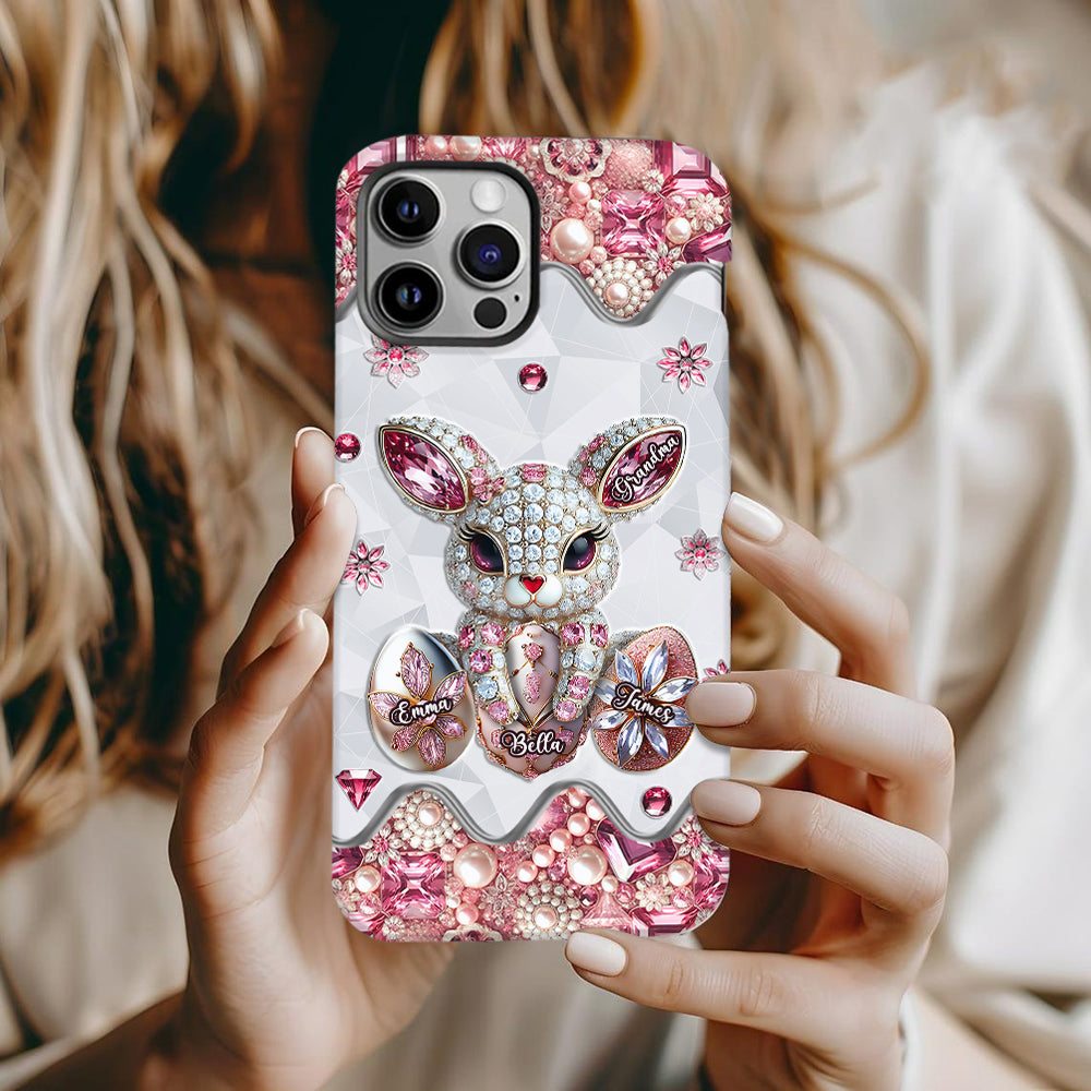 Coque de téléphone personnalisée « Lapin de Pâques - Mamie » avec impression intégrale