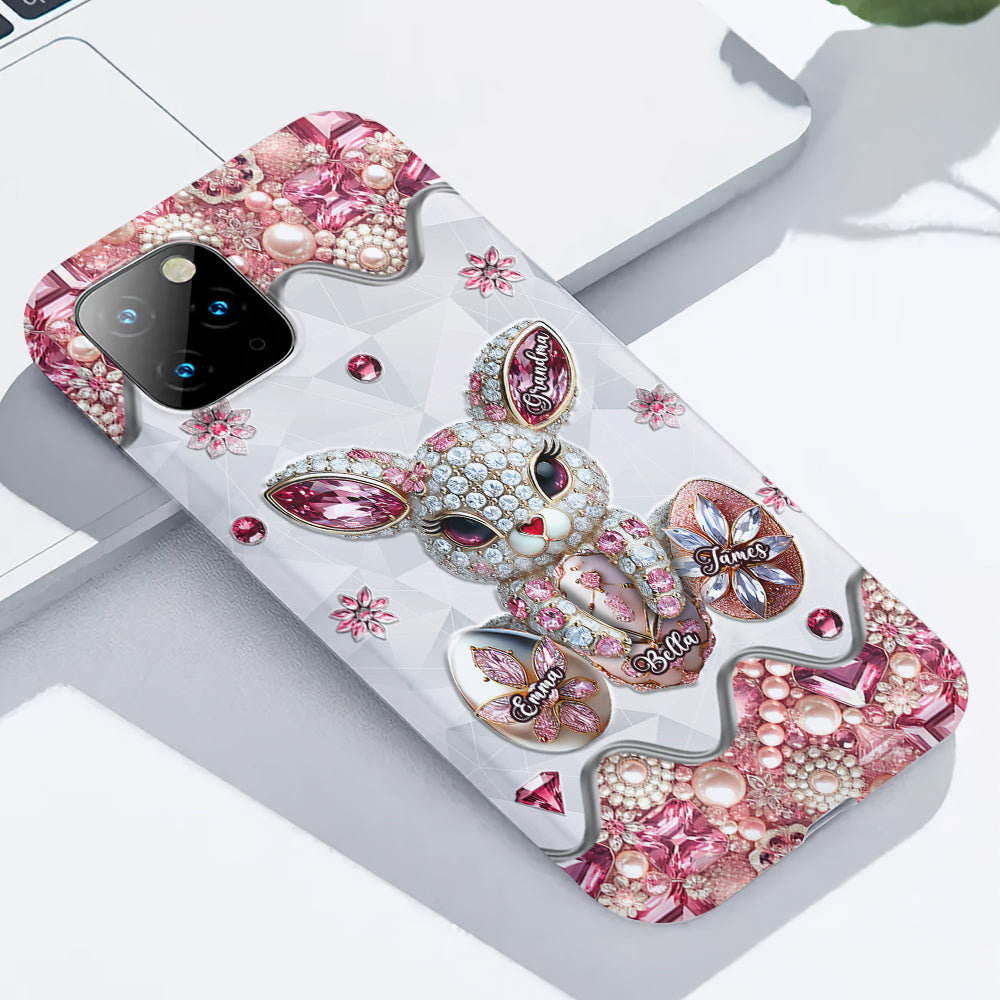 Coque de téléphone personnalisée « Lapin de Pâques - Mamie » avec impression intégrale