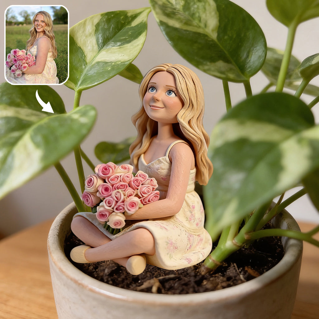 Photo Personnalisée - Figurine 3D Premium de Jardinage