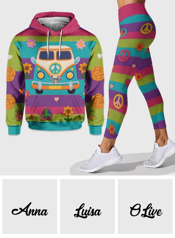 Hippie Souls - Sweat à capuche et legging hippie personnalisés