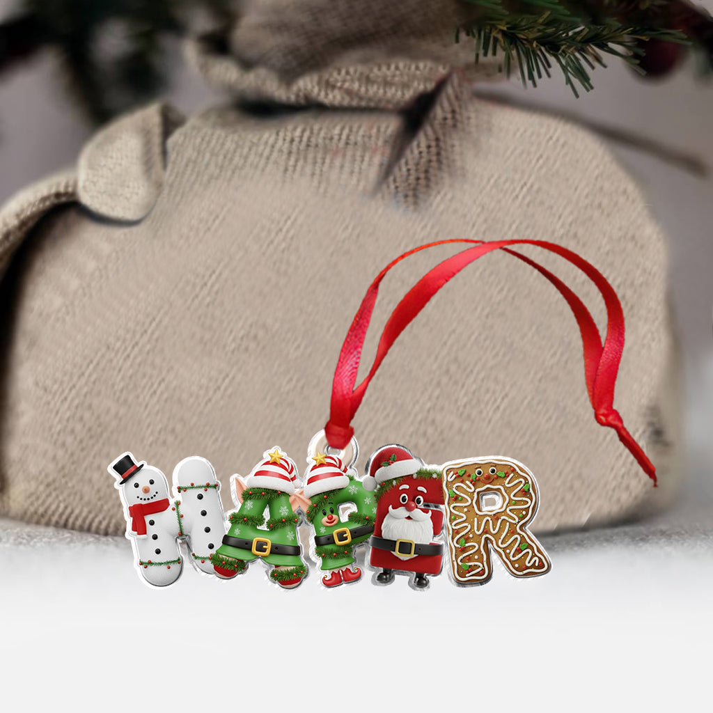 Alphabet de Noël - Ornement de Noël personnalisé en forme de boule à facettes