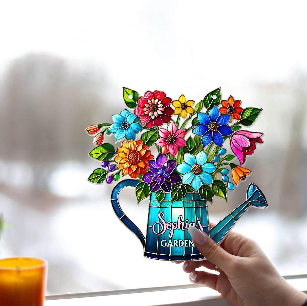 Passionné(e) de jardinage ? - Attrape-soleil personnalisé à suspendre à la fenêtre.