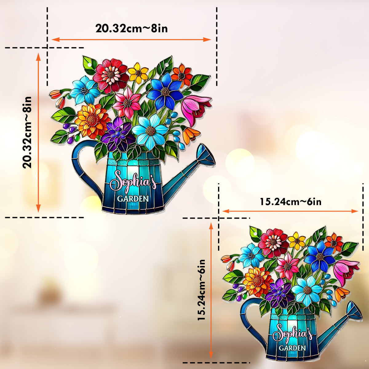 Passionné(e) de jardinage ? - Attrape-soleil personnalisé à suspendre à la fenêtre.