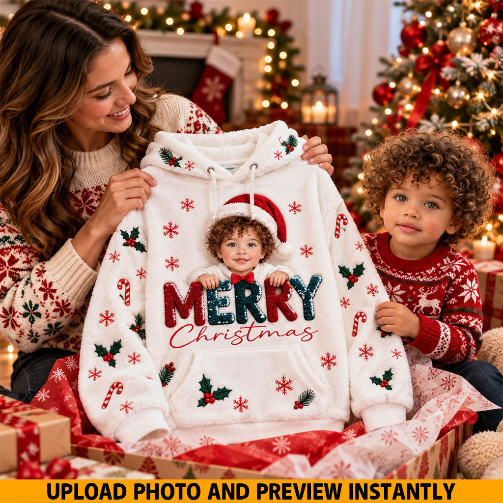 Joyeux Noël - Sweat à Capuche Enfant Personnalisé