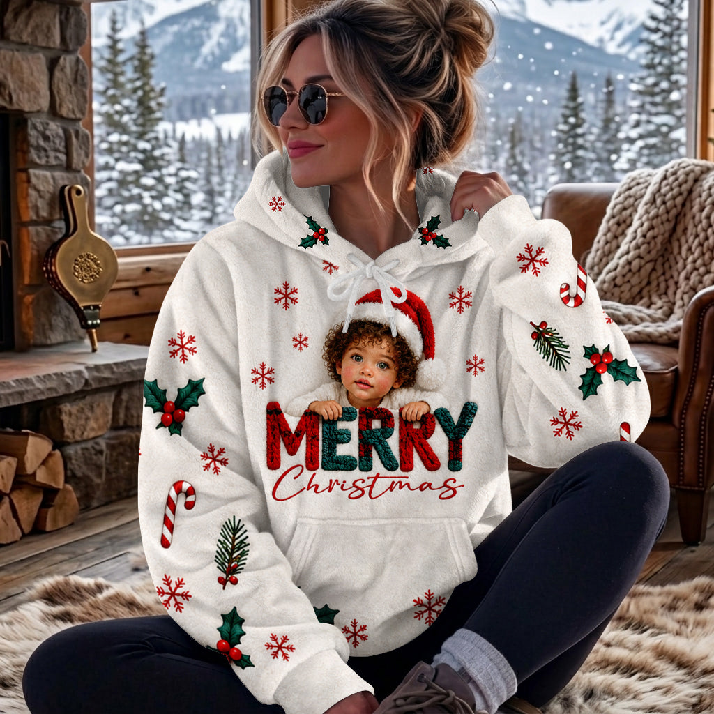 Joyeux Noël - Sweat à Capuche Enfant Personnalisé