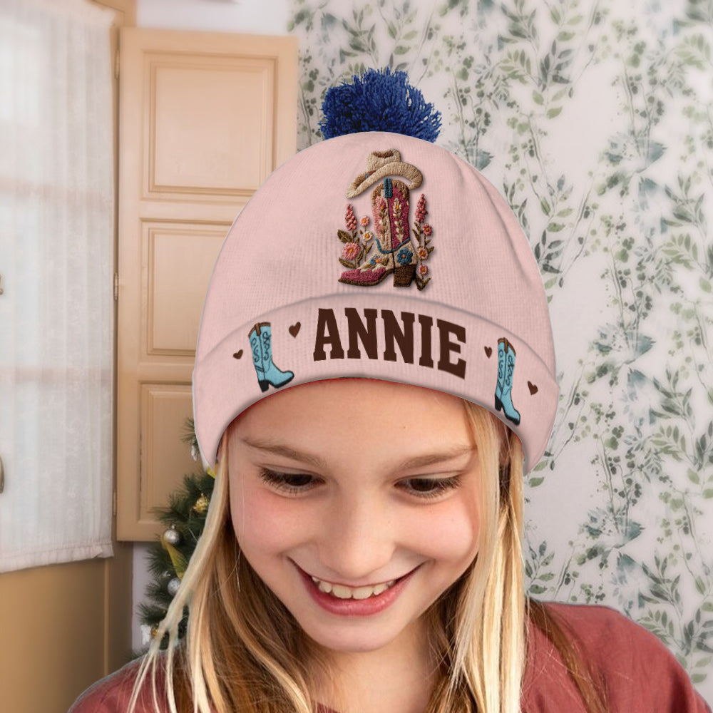 Cowgirl Spirit - Personalized Cowgirl Beanie Hat