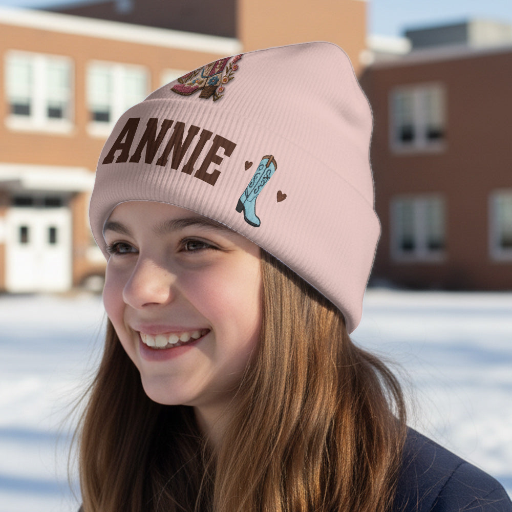 Cowgirl Spirit - Personalized Cowgirl Beanie Hat