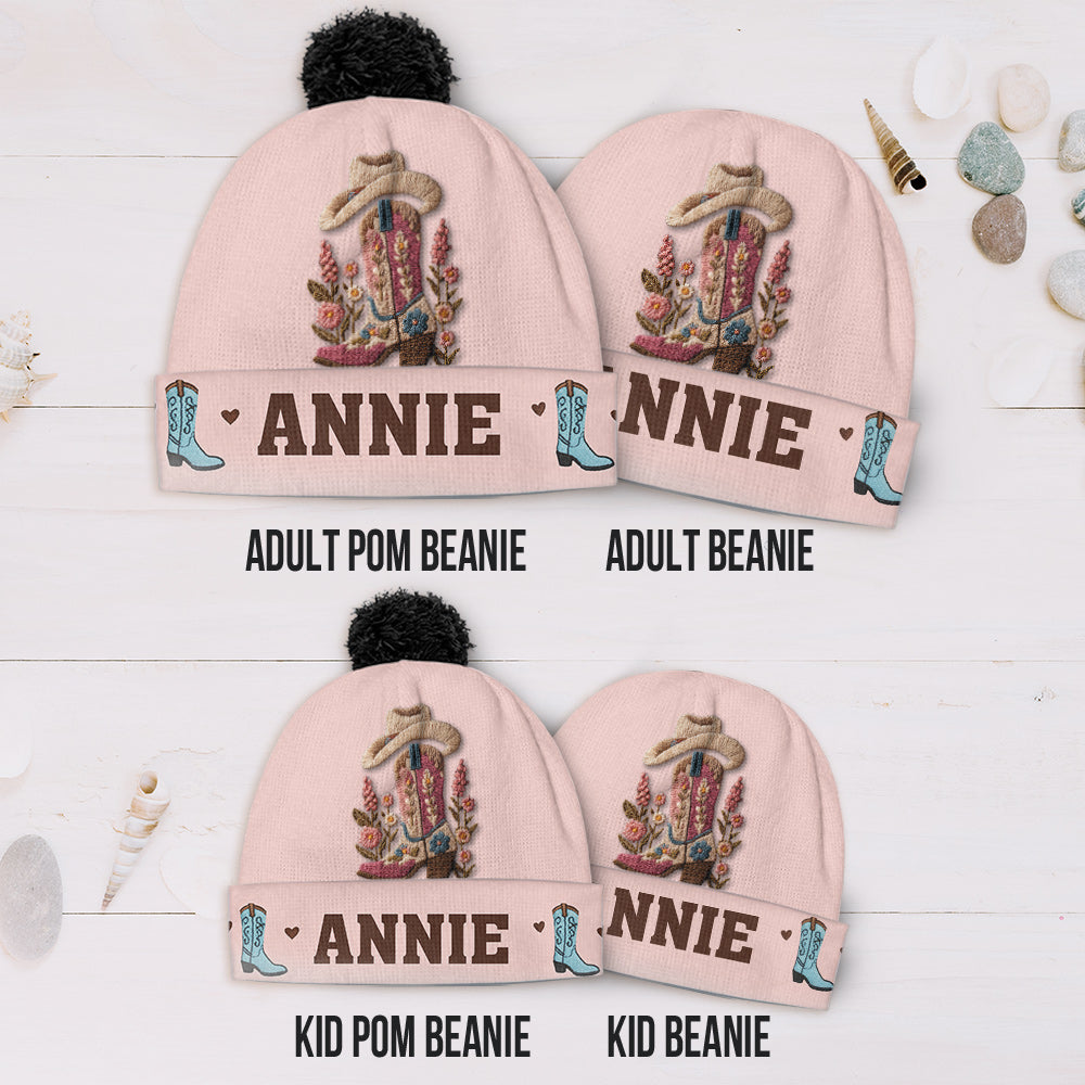 Cowgirl Spirit - Personalized Cowgirl Beanie Hat