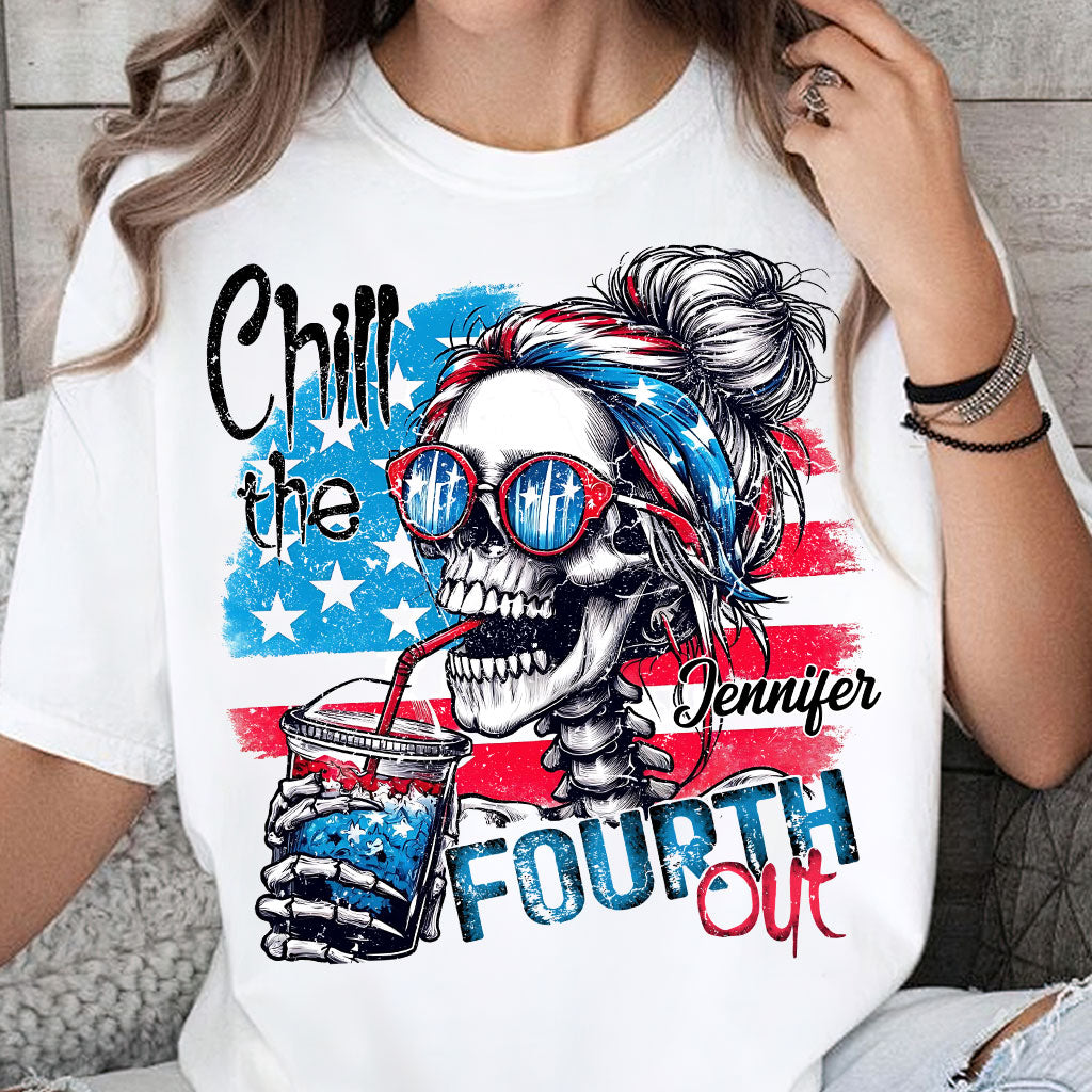 Chill the Fourth Out - T-shirt et sweat à capuche personnalisés avec tête de mort
