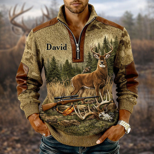 Chasse pour la vie - Sweat-shirt zippé personnalisé pour homme