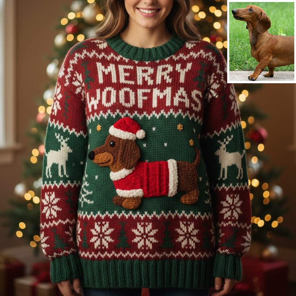 Joyeux Noël - Pull moche personnalisé pour chien