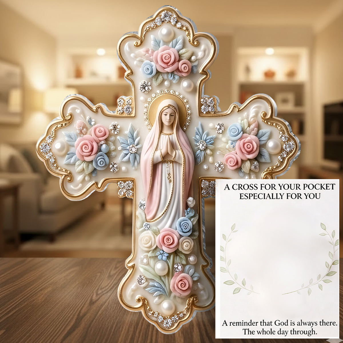 A Pocket Hug Like God Is Always With You - Personalized Christian Pocket Hug Card