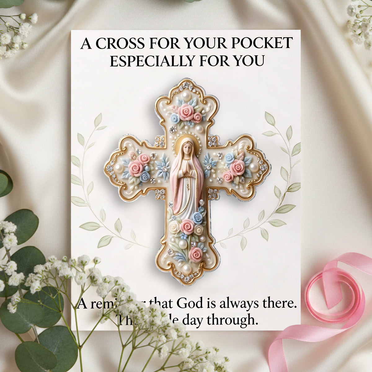A Pocket Hug Like God Is Always With You - Personalized Christian Pocket Hug Card