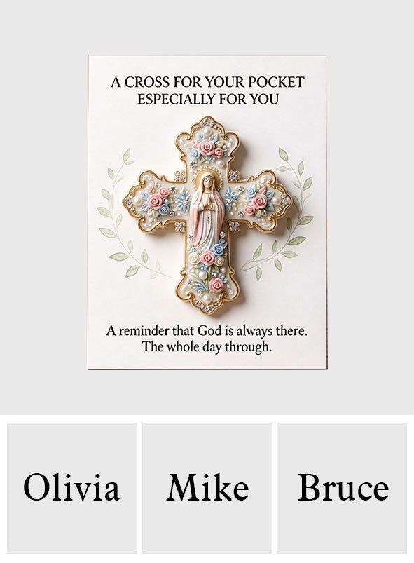 A Pocket Hug Like God Is Always With You - Personalized Christian Pocket Hug Card