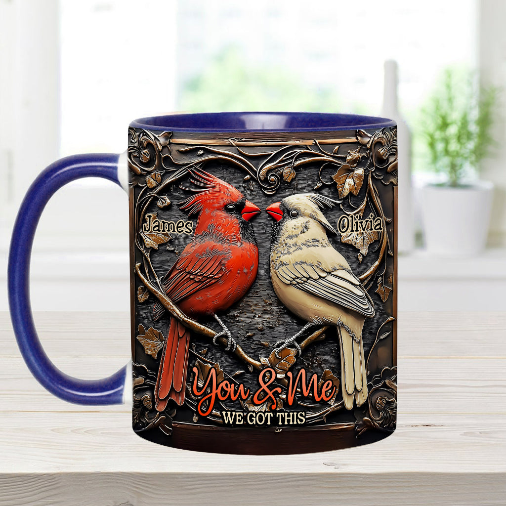 Couple de cardinaux - Mug personnalisé pour couple
