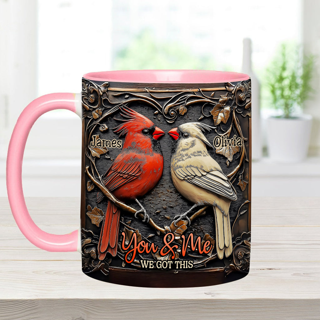 Couple de cardinaux - Mug personnalisé pour couple