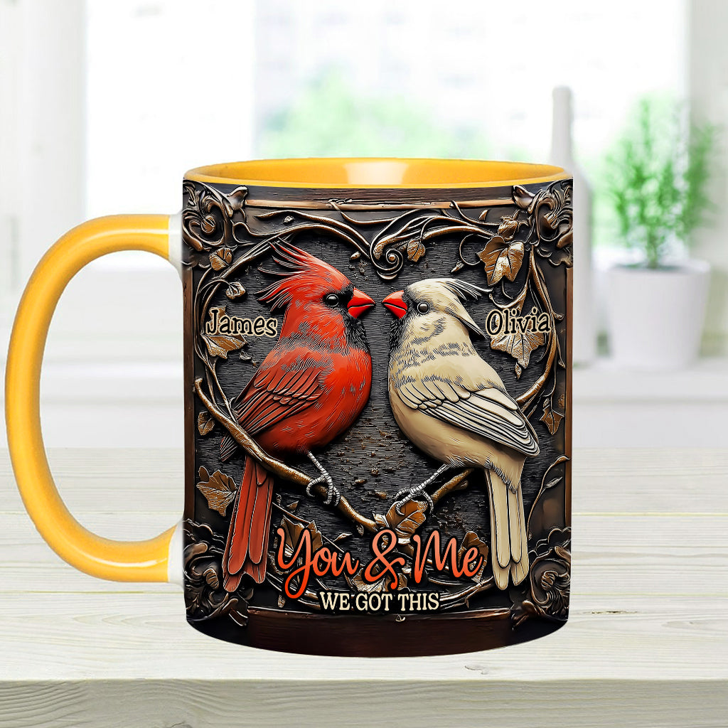 Couple de cardinaux - Mug personnalisé pour couple