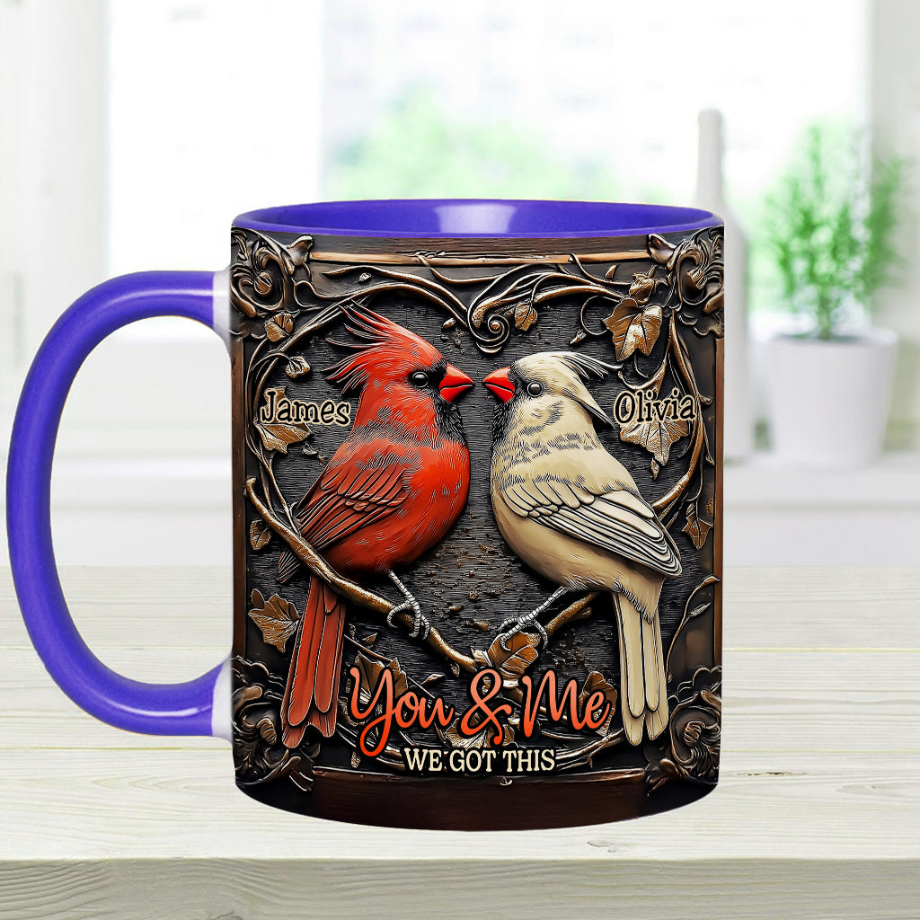Couple de cardinaux - Mug personnalisé pour couple