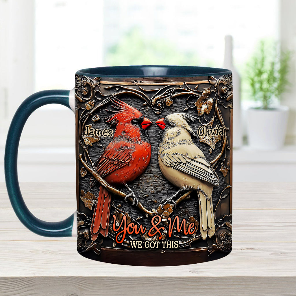 Couple de cardinaux - Mug personnalisé pour couple