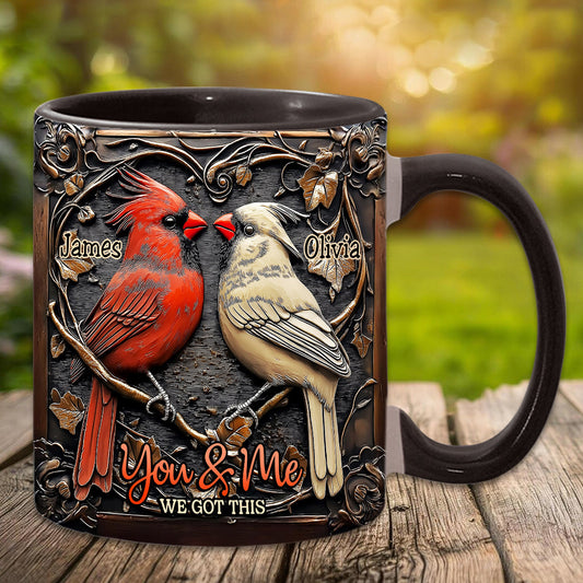 Couple de cardinaux - Mug personnalisé pour couple