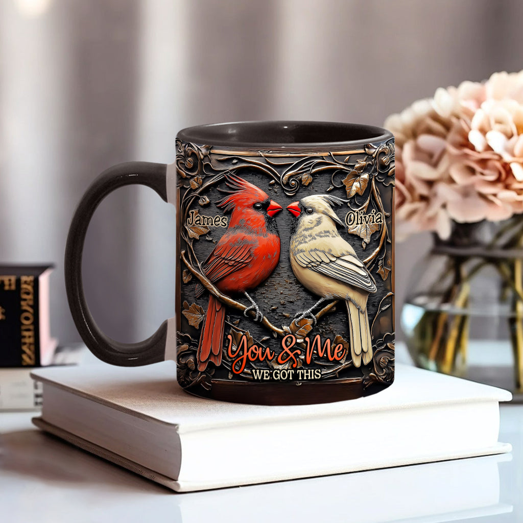 Couple de cardinaux - Mug personnalisé pour couple