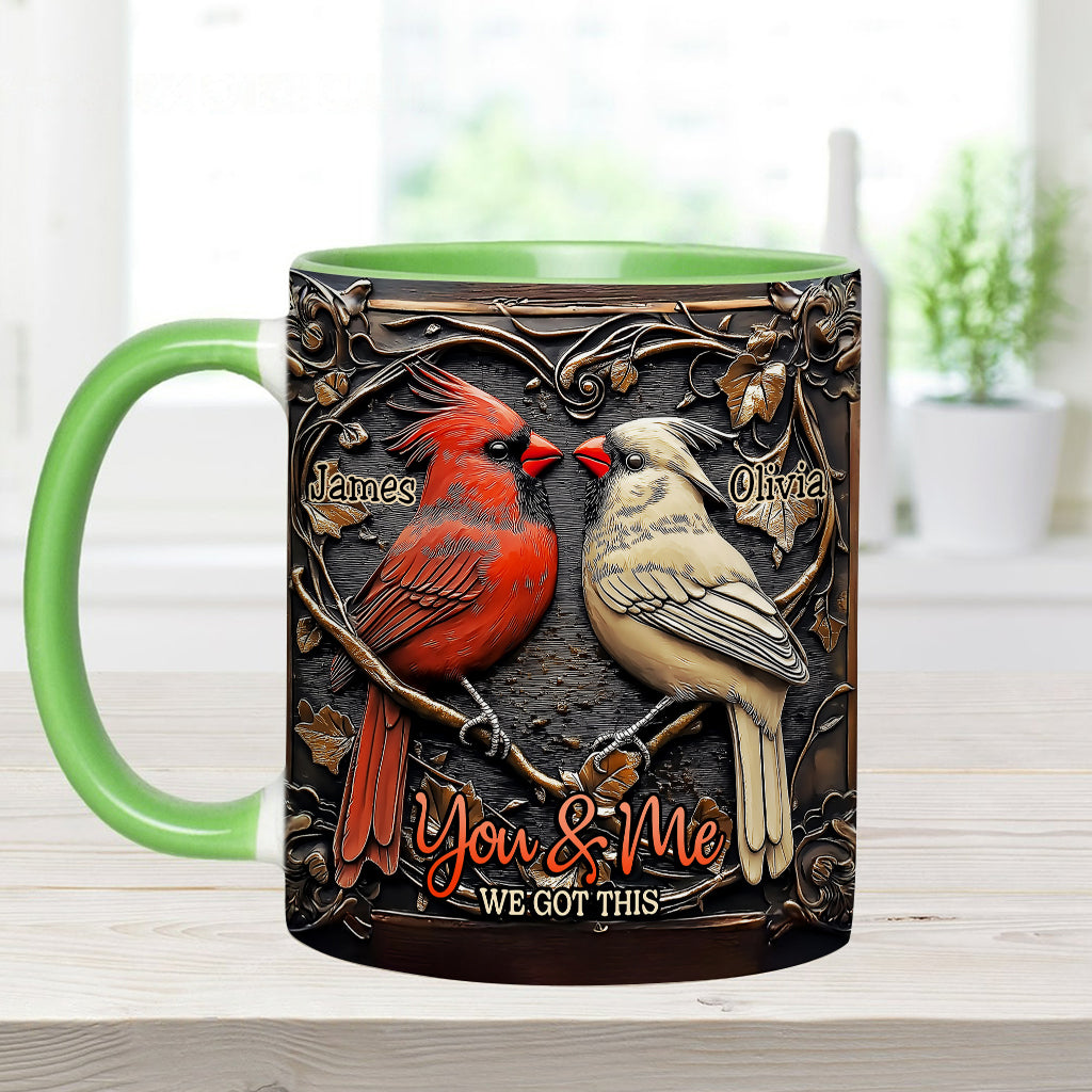 Couple de cardinaux - Mug personnalisé pour couple