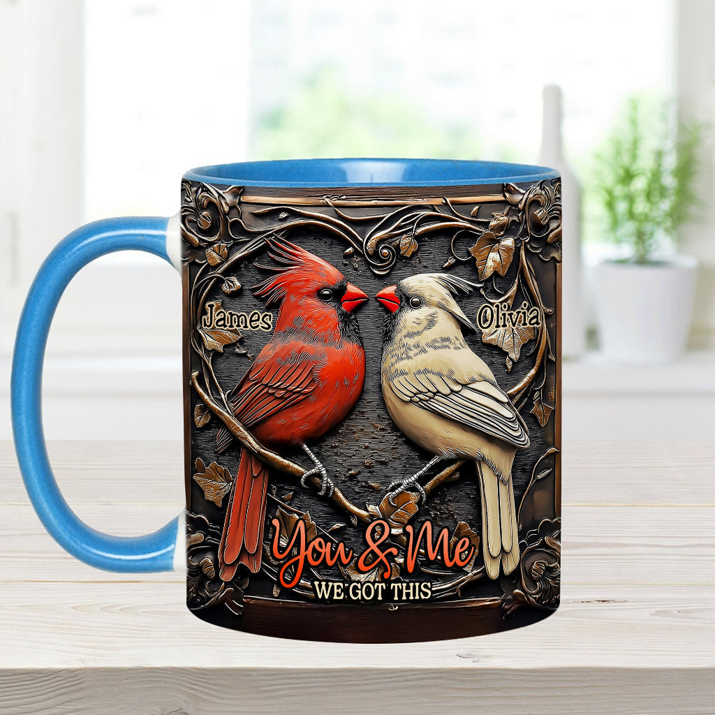 Couple de cardinaux - Mug personnalisé pour couple