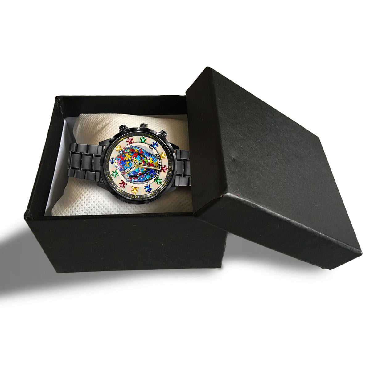 Tu es mon cœur - Montre-bracelet personnalisée pour la sensibilisation à l'autisme