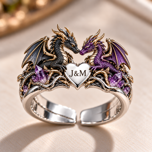 Nous avons ce qu'il faut - Bague ajustable en forme de dragon personnalisée