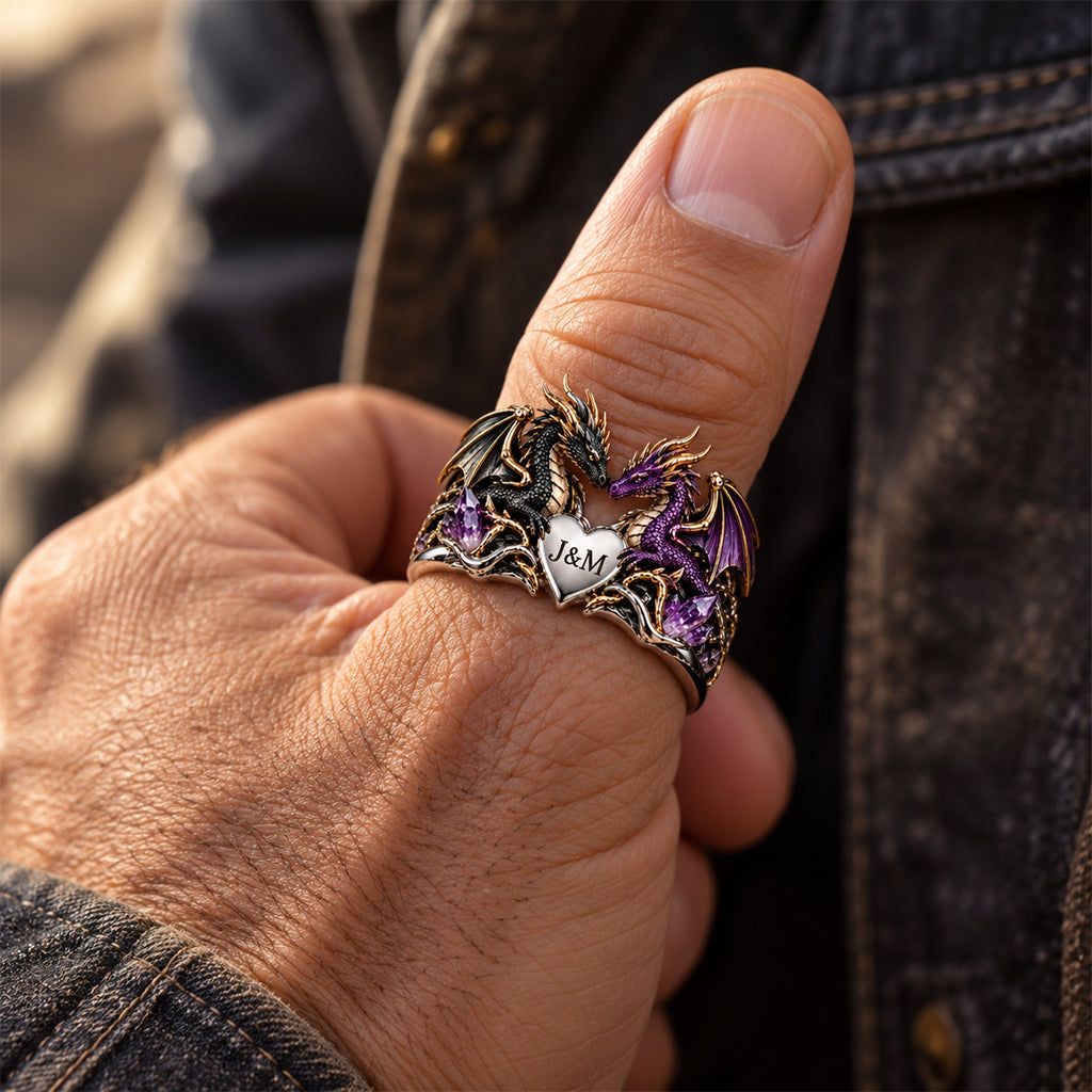 We Got This - Personalized Dragon Adjustable Shaped Ring