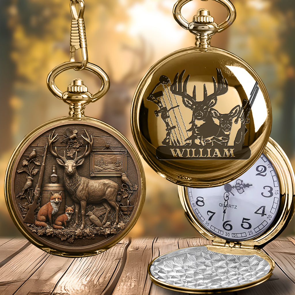 It's Hunting Time - Personalized Hunting Pocket Watch