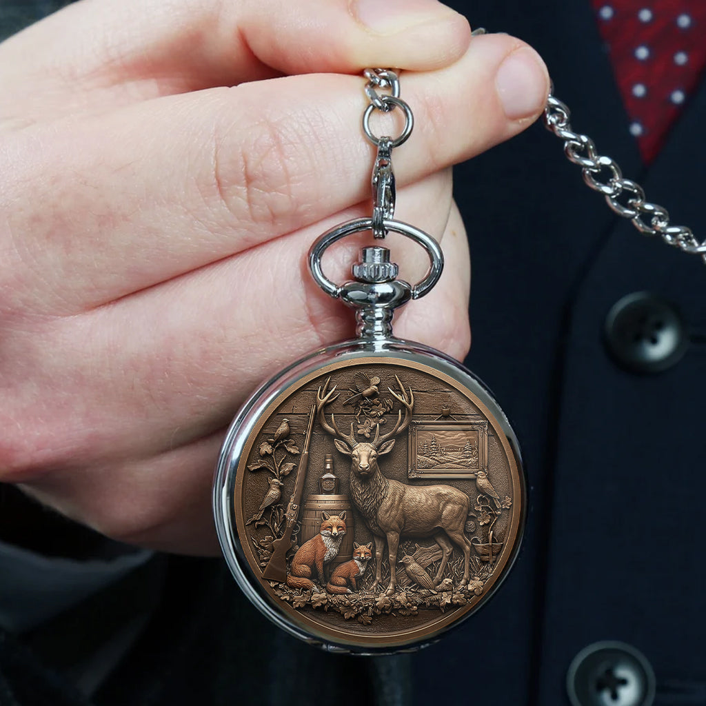 It's Hunting Time - Personalized Hunting Pocket Watch