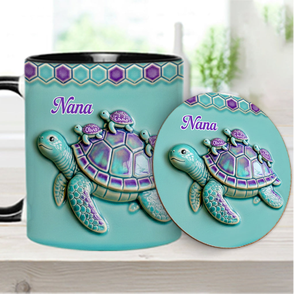 Mug personnalisé « Mamie Tortue » pour maman/grand-mère - Cadeau pour mamie