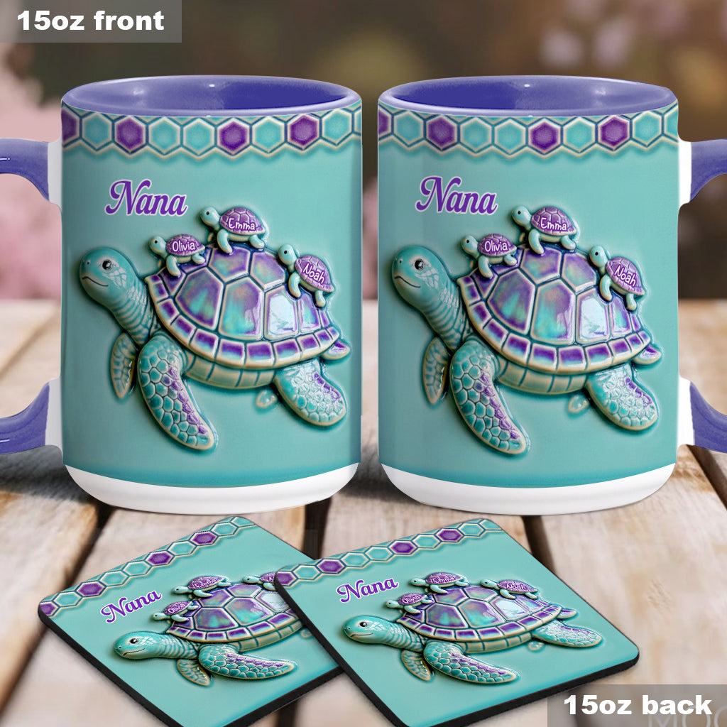Mug personnalisé « Mamie Tortue » pour maman/grand-mère - Cadeau pour mamie