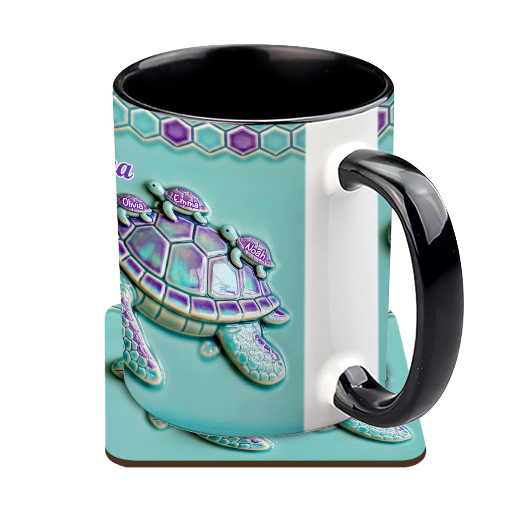Mug personnalisé « Mamie Tortue » pour maman/grand-mère - Cadeau pour mamie