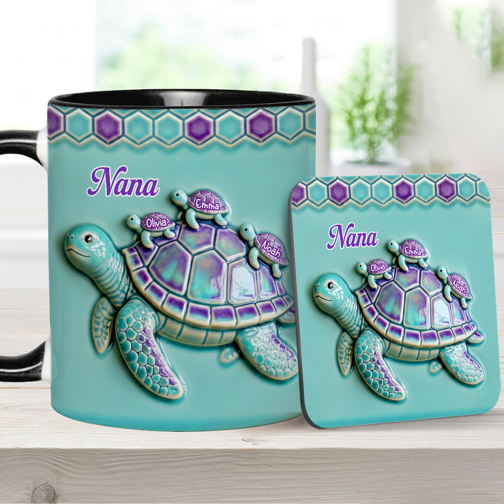 Mug personnalisé « Mamie Tortue » pour maman/grand-mère - Cadeau pour mamie