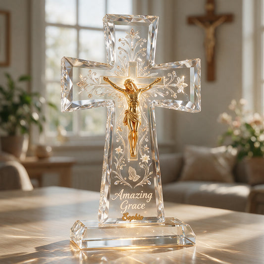 Amazing Grace - Personalized Christian 2-Side Printed Acrylic Plaque