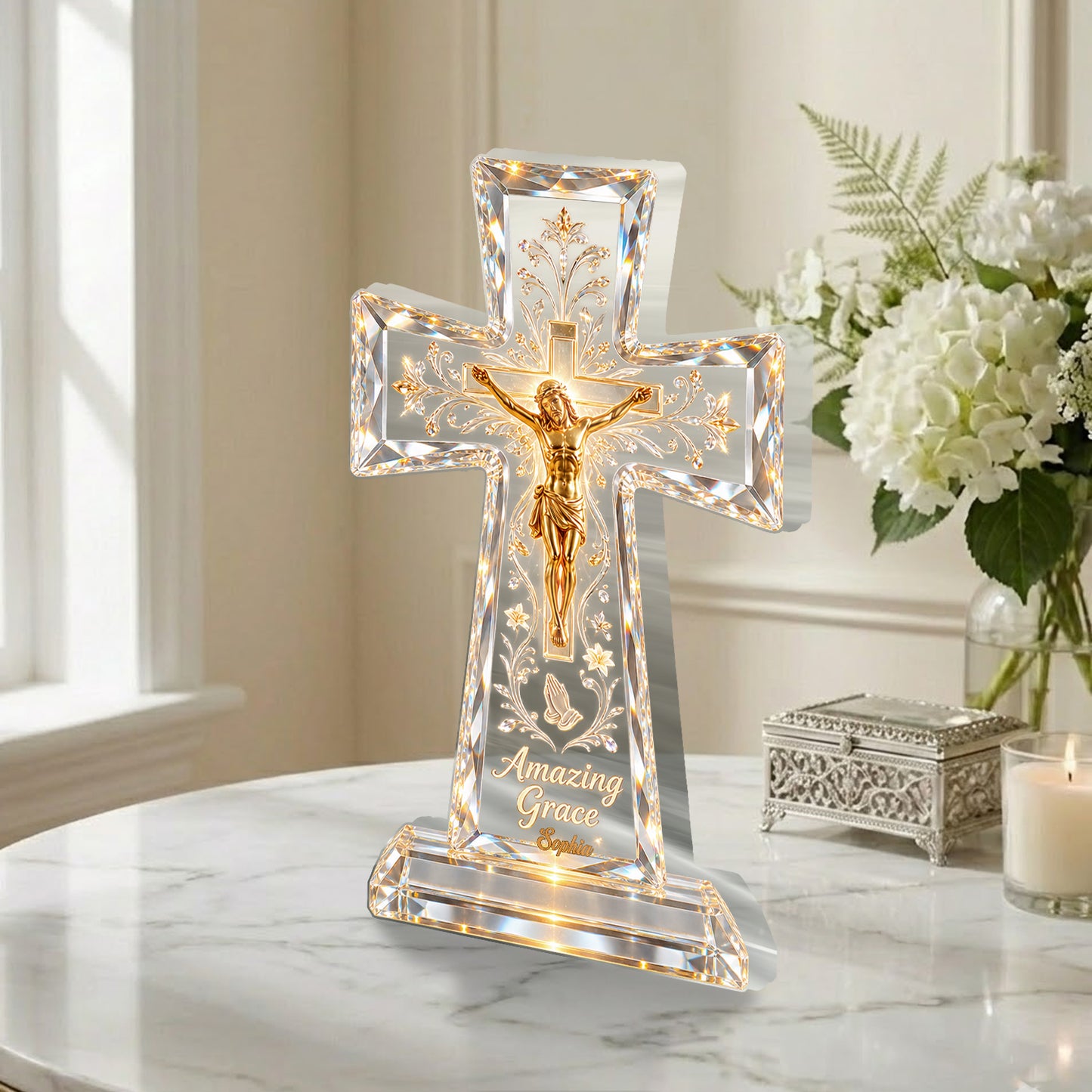 Amazing Grace - Personalized Christian 2-Side Printed Acrylic Plaque