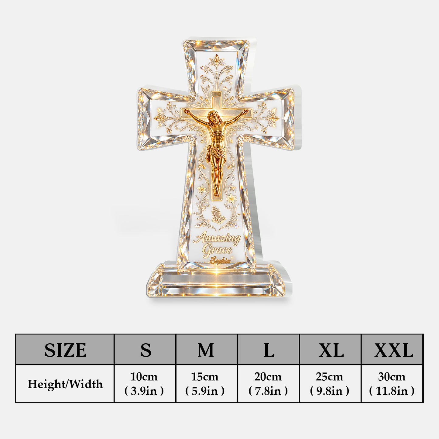 Amazing Grace - Personalized Christian 2-Side Printed Acrylic Plaque