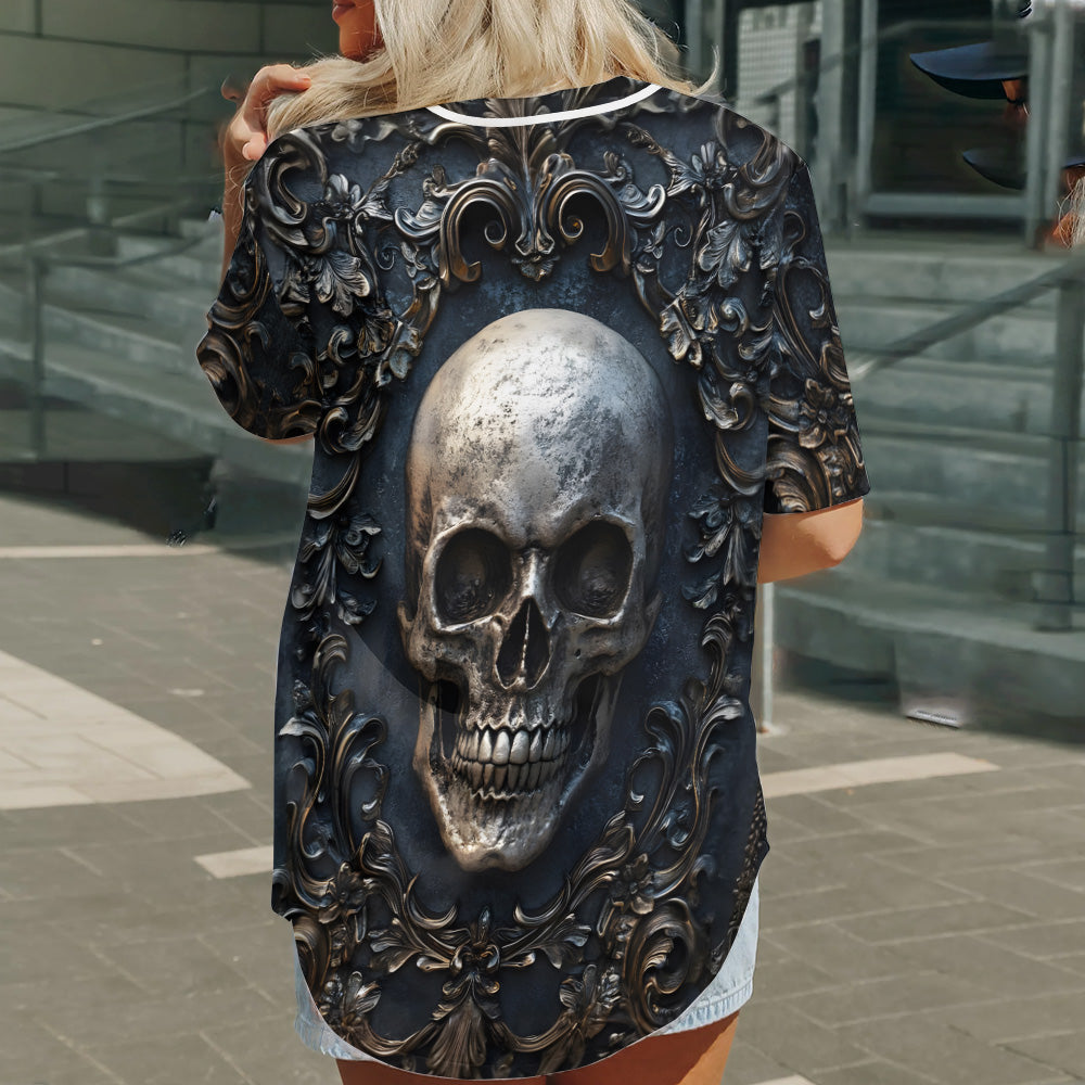 Strong Skull - Personalized Skull Baseball Jersey