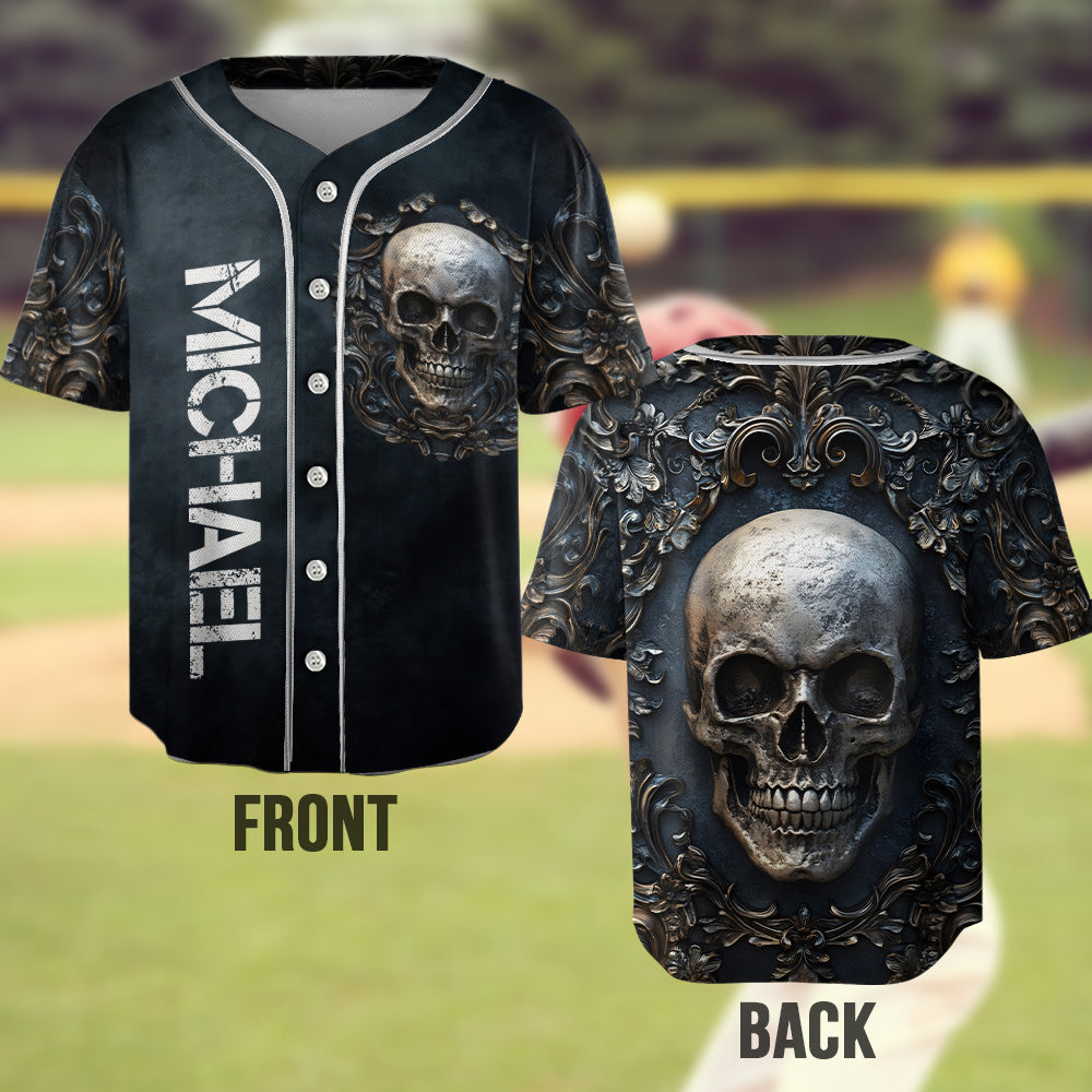 Strong Skull - Personalized Skull Baseball Jersey
