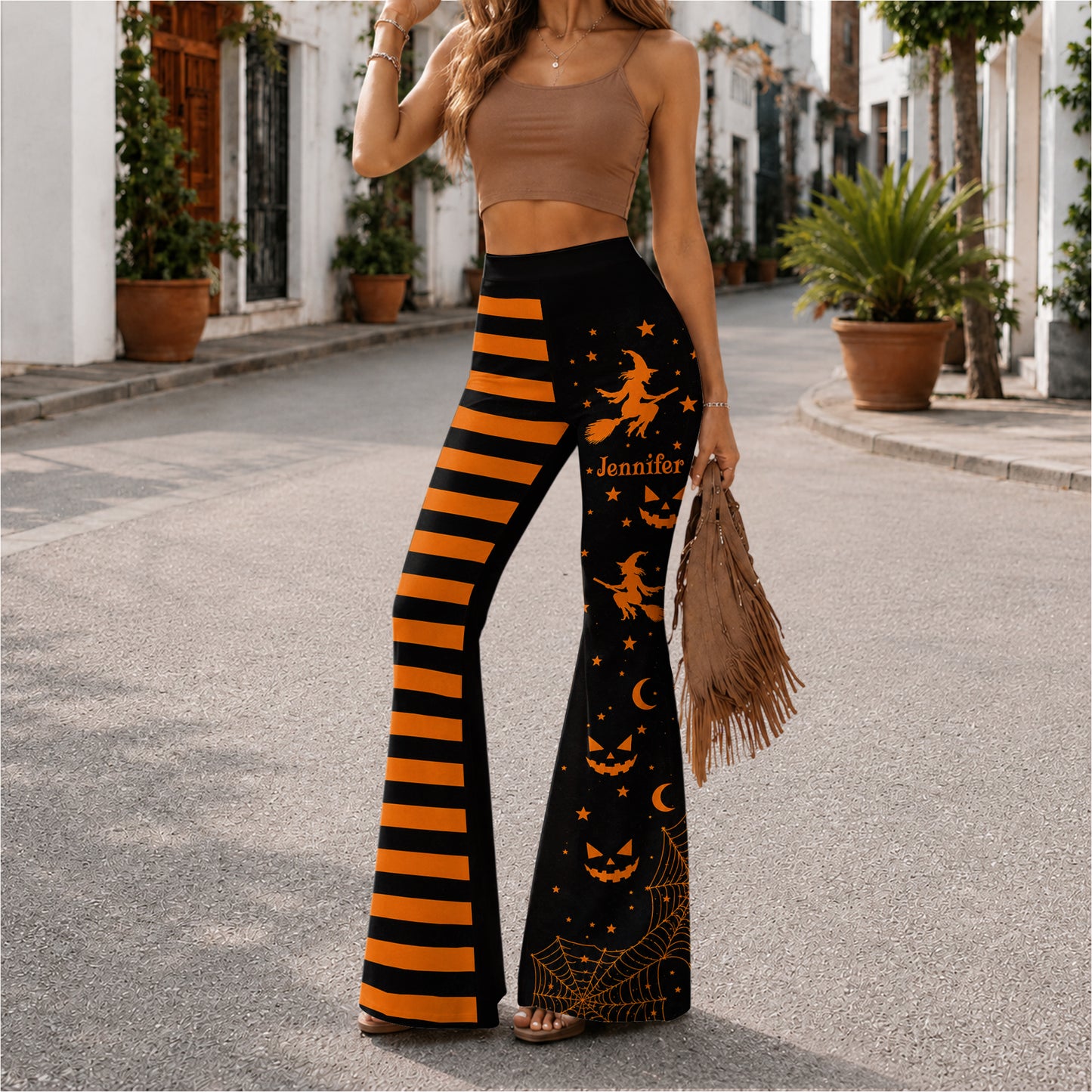 Halloween Gift - Personalized Witch Flare Pants